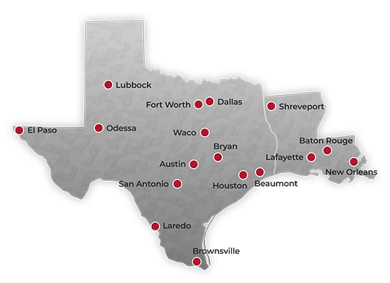 TeachersNow TX LA Map